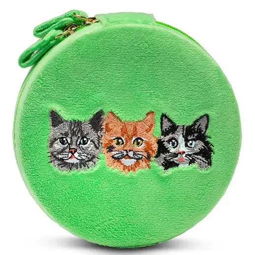 Kitty Jewelry Zip Case