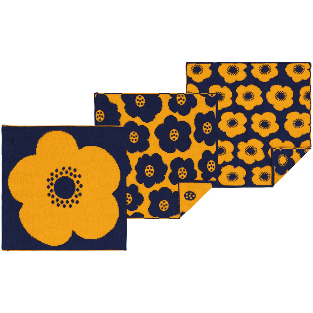 Knit Dish Cloth Poppy Set
