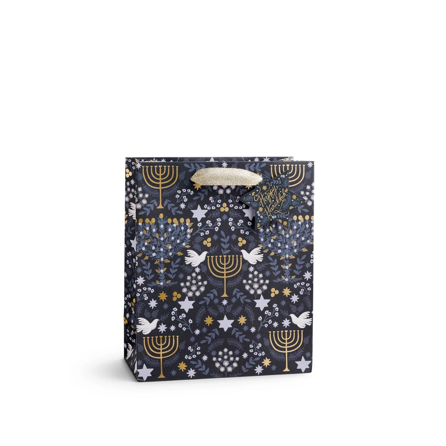 Laurel Menorah Medium Gift Bag