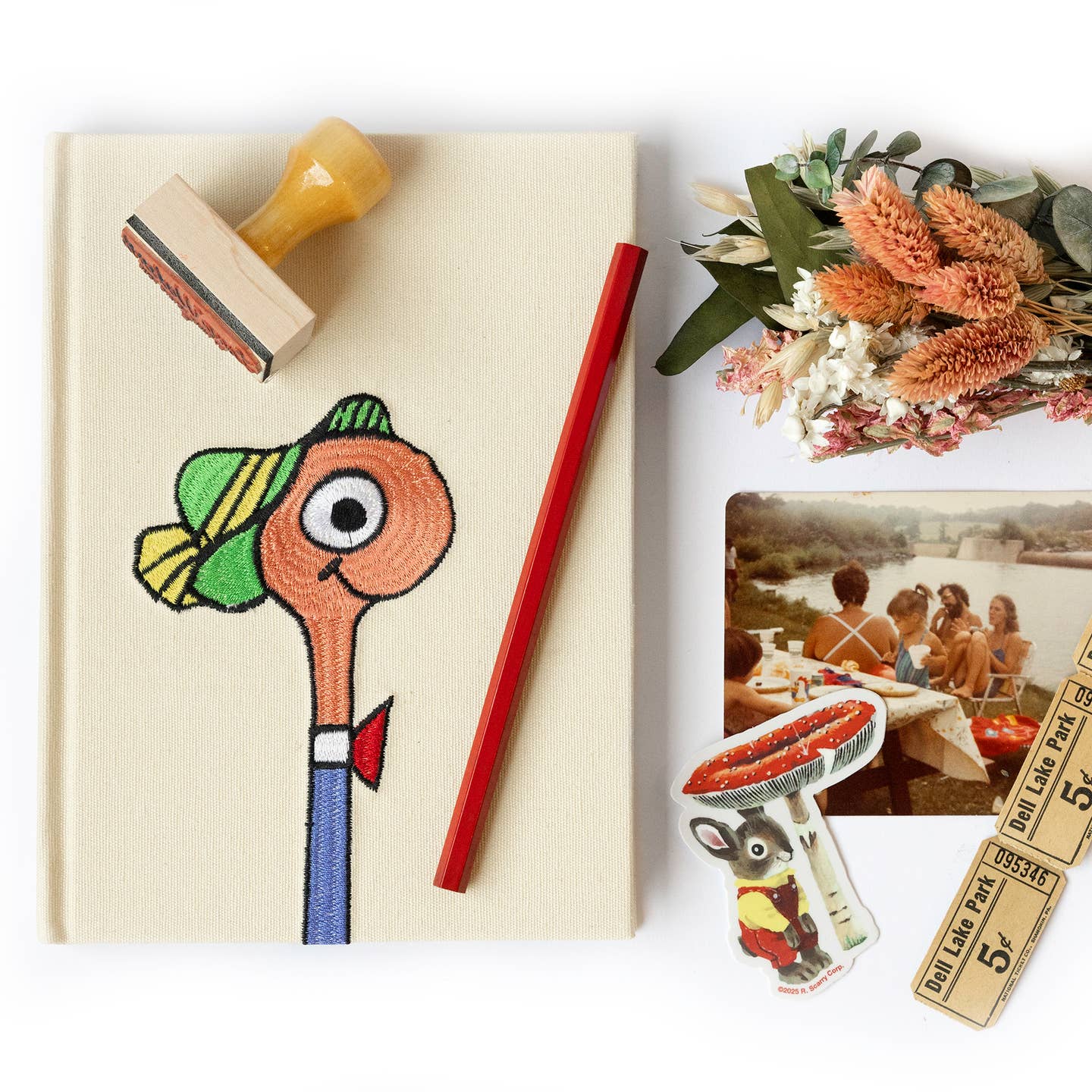 Lowly Worm Embroidered Journal - Image 4