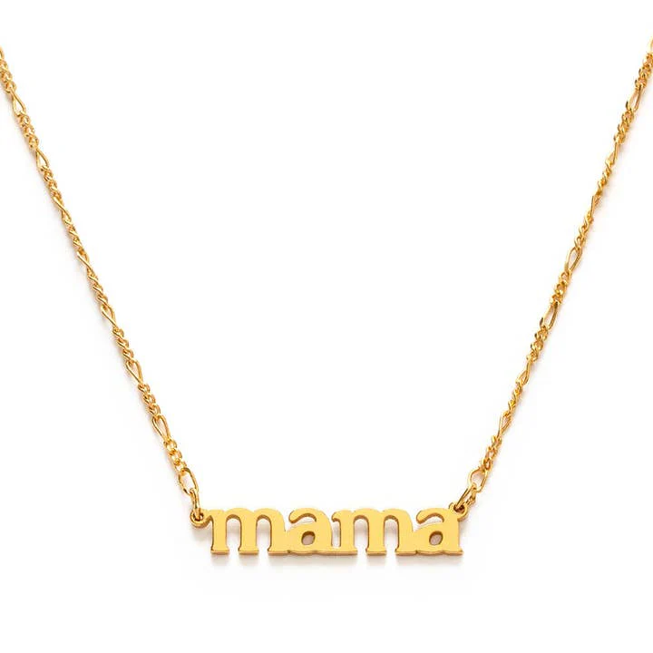 Mama Necklace - 14k Gold Plated 18"