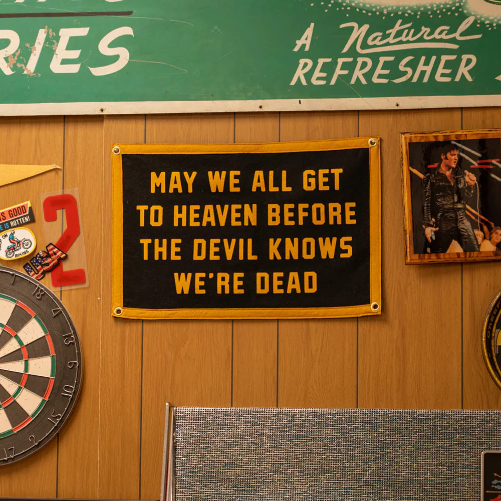 May We All Get To Heaven Camp Flag - Image 2