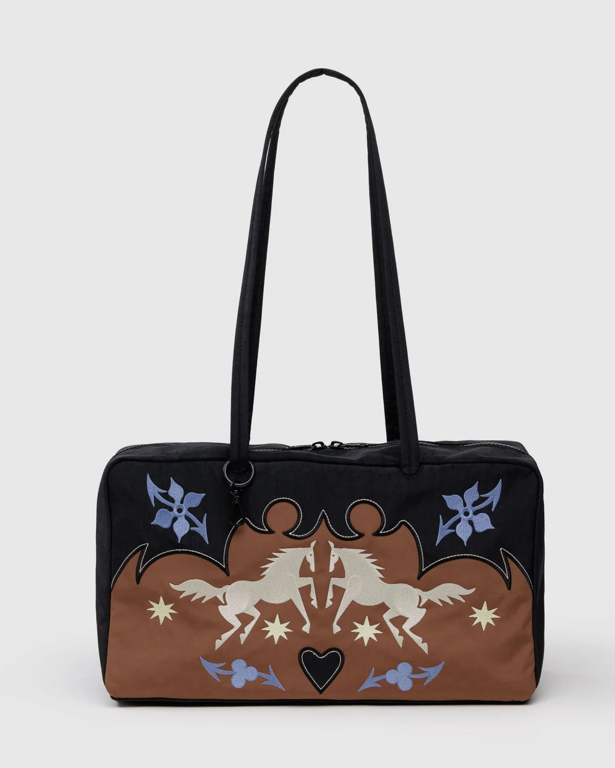 Medium Nylon Bowler Bag- Western Applique - Image 2