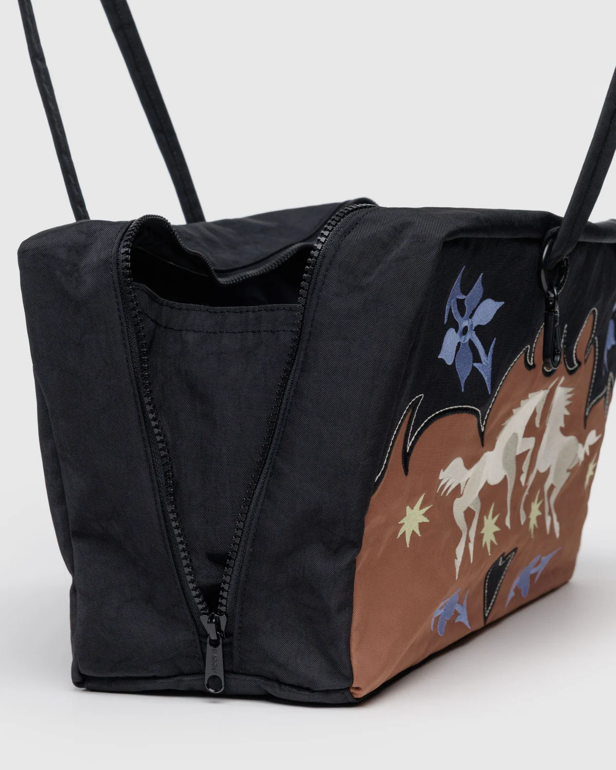 Medium Nylon Bowler Bag- Western Applique - Image 4