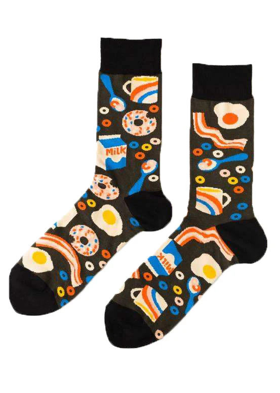 Men's Breakfast Crew Socks