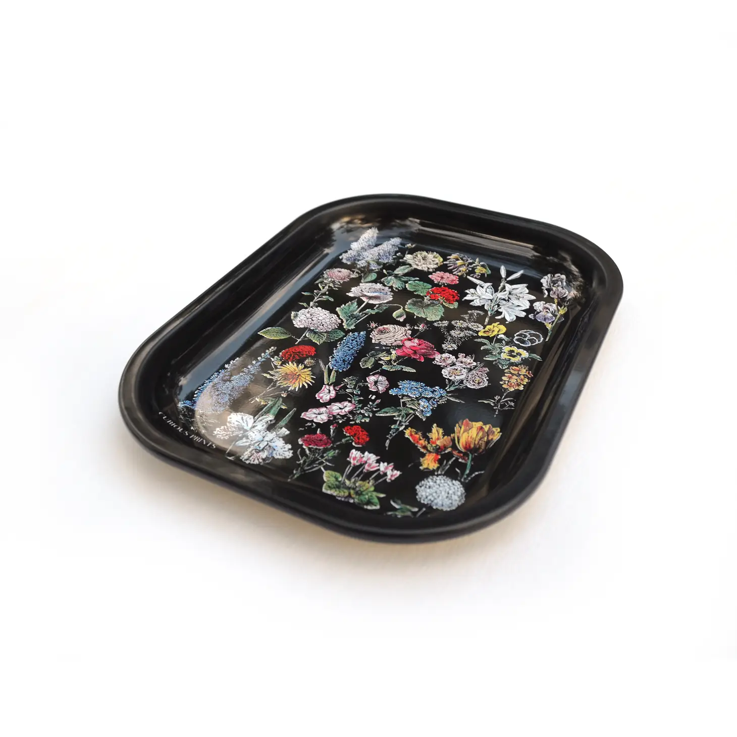 Metal Black Fleurs Ritual Tray - Image 2