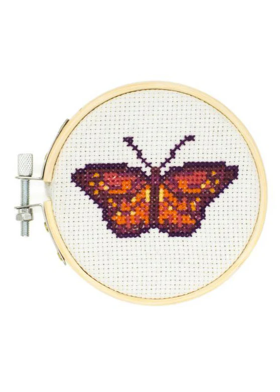Mini Cross Stitch Embroidery Kit - Butterfly