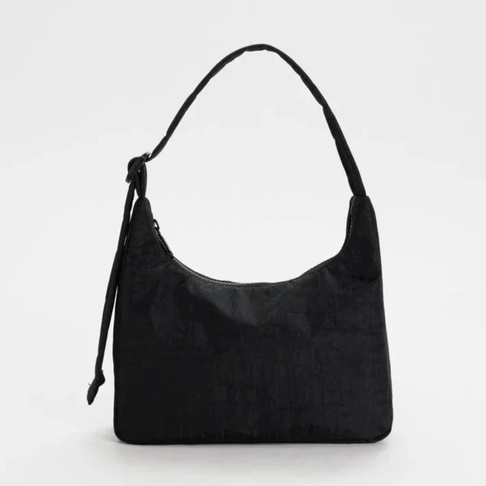 Mini Nylon Shoulder Bag - Black