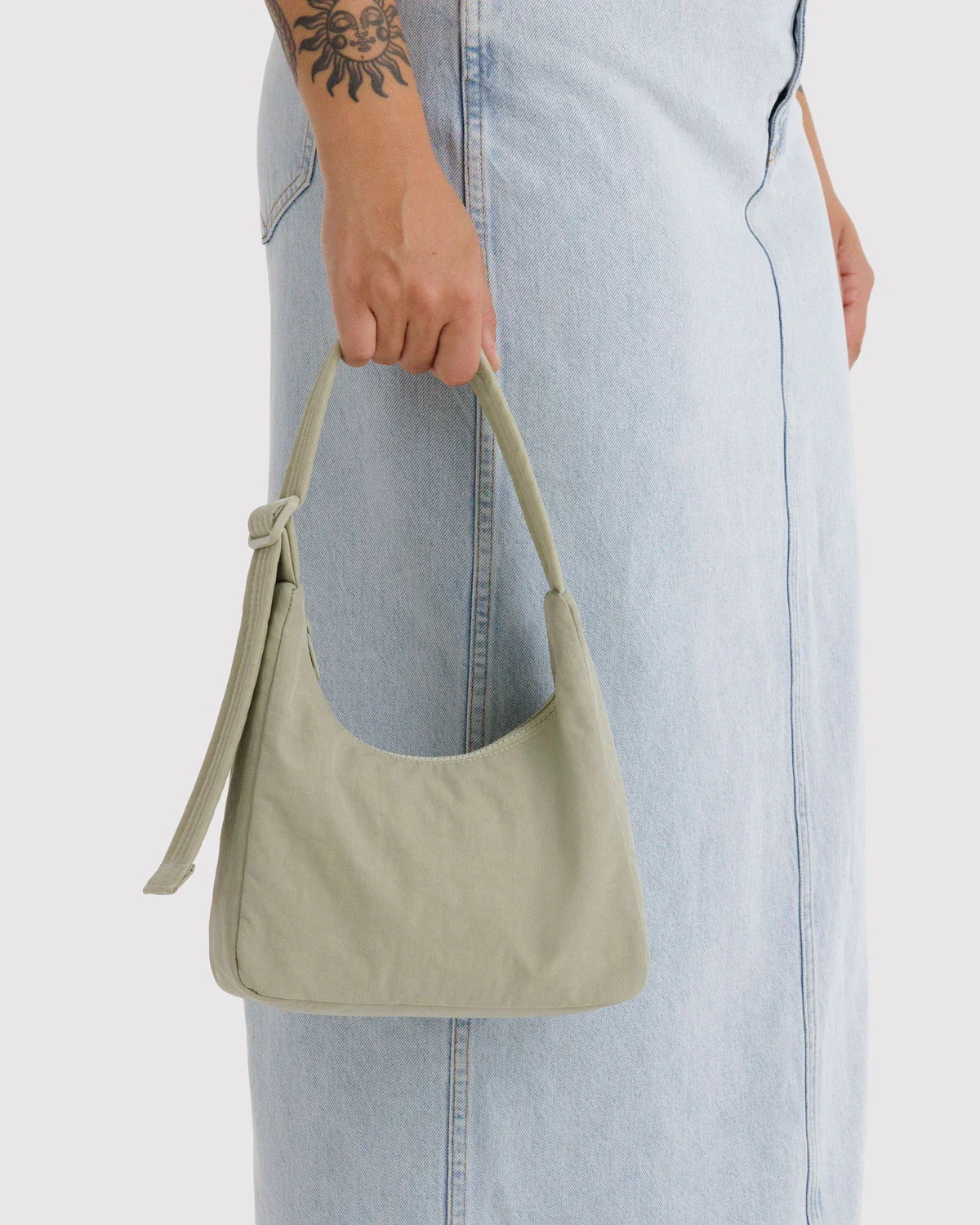 Mini Nylon Shoulder Bag - Celadon - Image 3