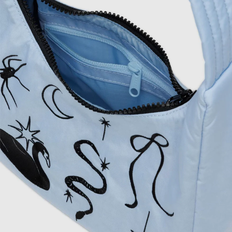 Mini Nylon Shoulder Bag - Embroidered Ballet Icons - Image 4