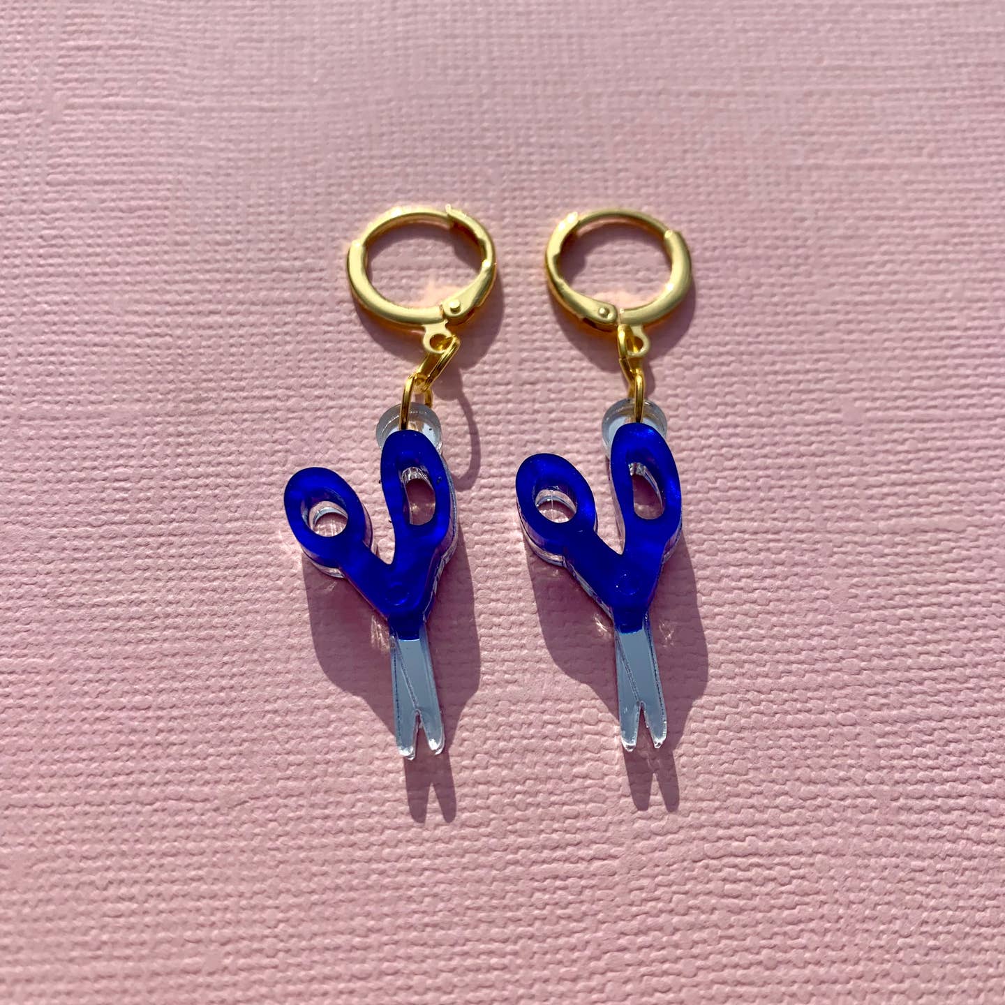 Mini Scissors Huggies Earrings - Image 2
