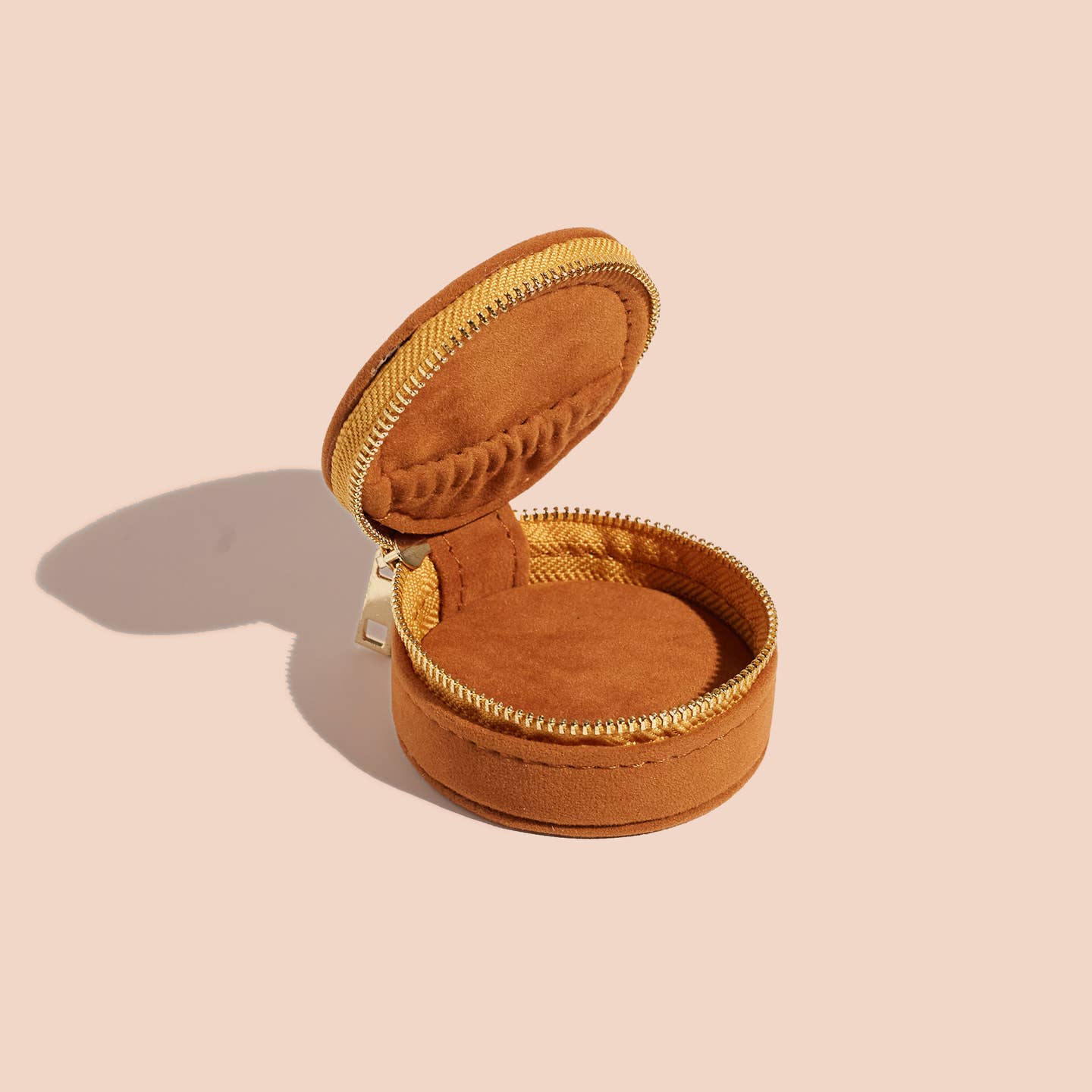 Mini Travel Jewelry Case- Burnt Orange - Image 2