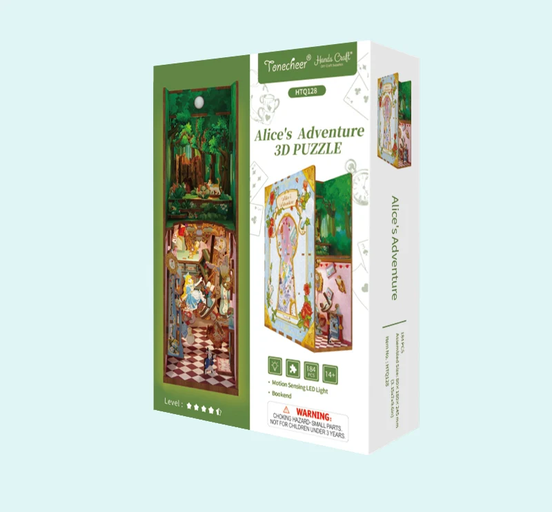 Miniature House Book Nook Kit: Alice's Adventures