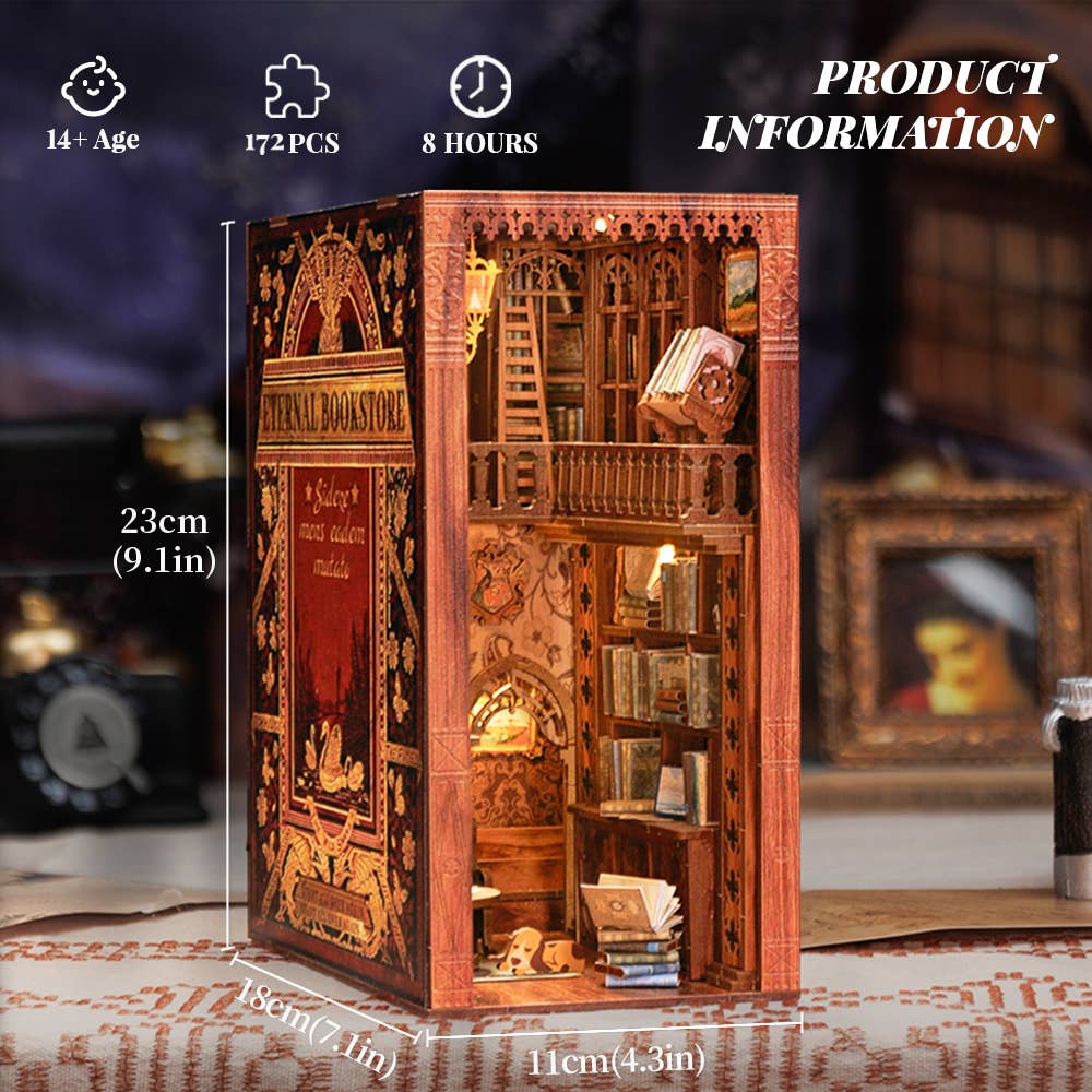 Miniature House Book Nook Kit: Eternal Bookstore - Image 3