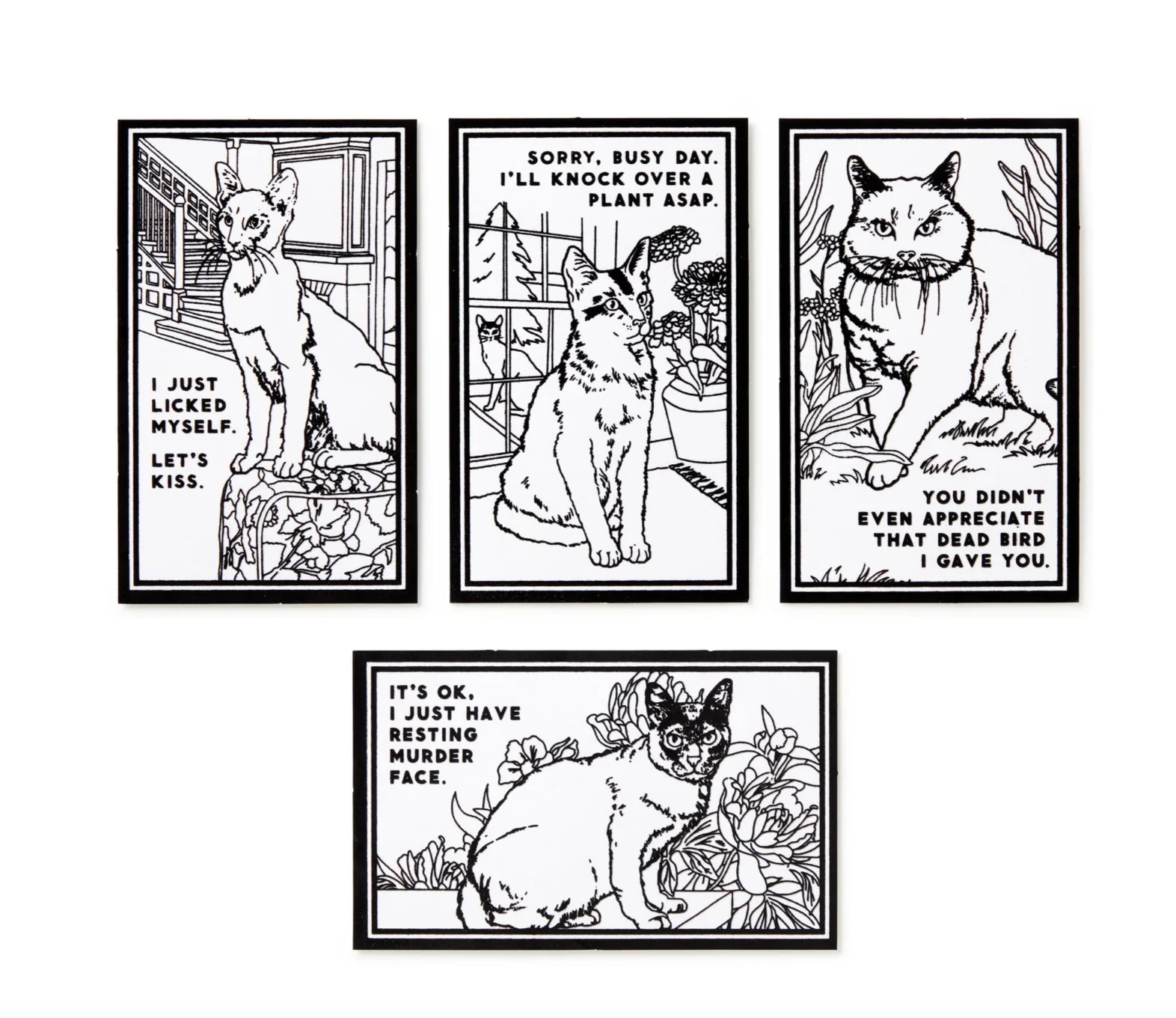 Moody Cats Velvet Coloring - Image 2