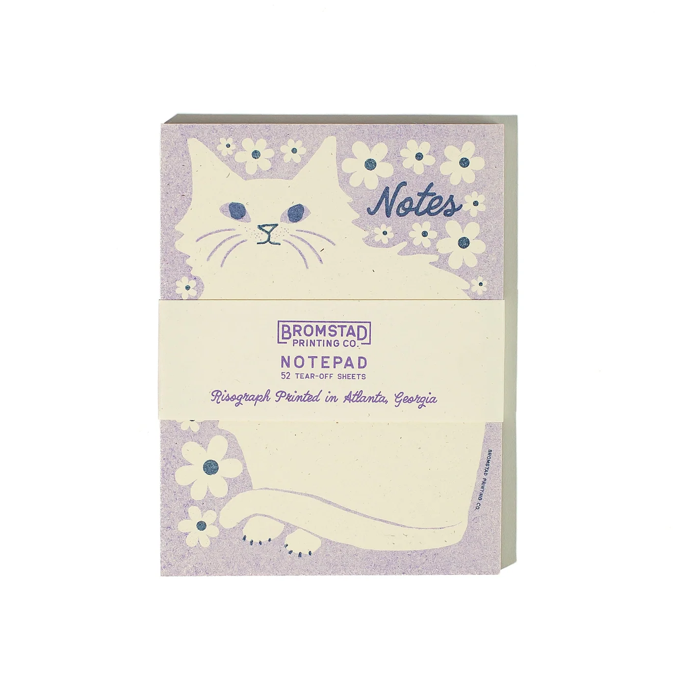 Negative Space Floral Cat A2 Notepad