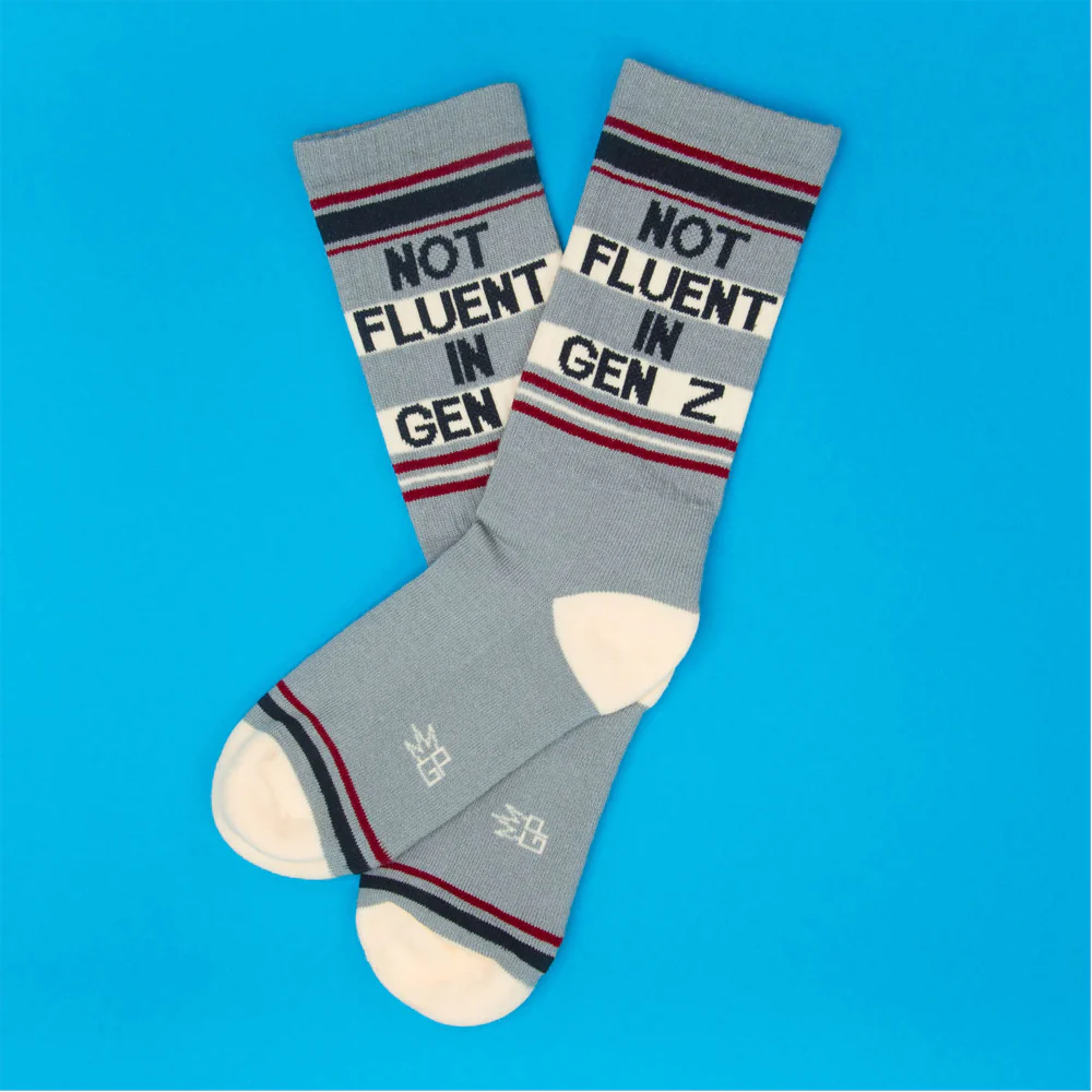 Not Fluent In Gen Z Gym Crew Socks - Image 2