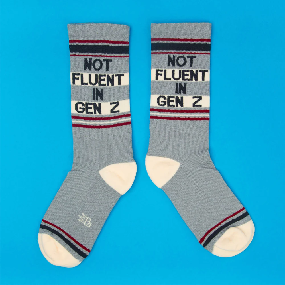 Not Fluent In Gen Z Gym Crew Socks - Image 3