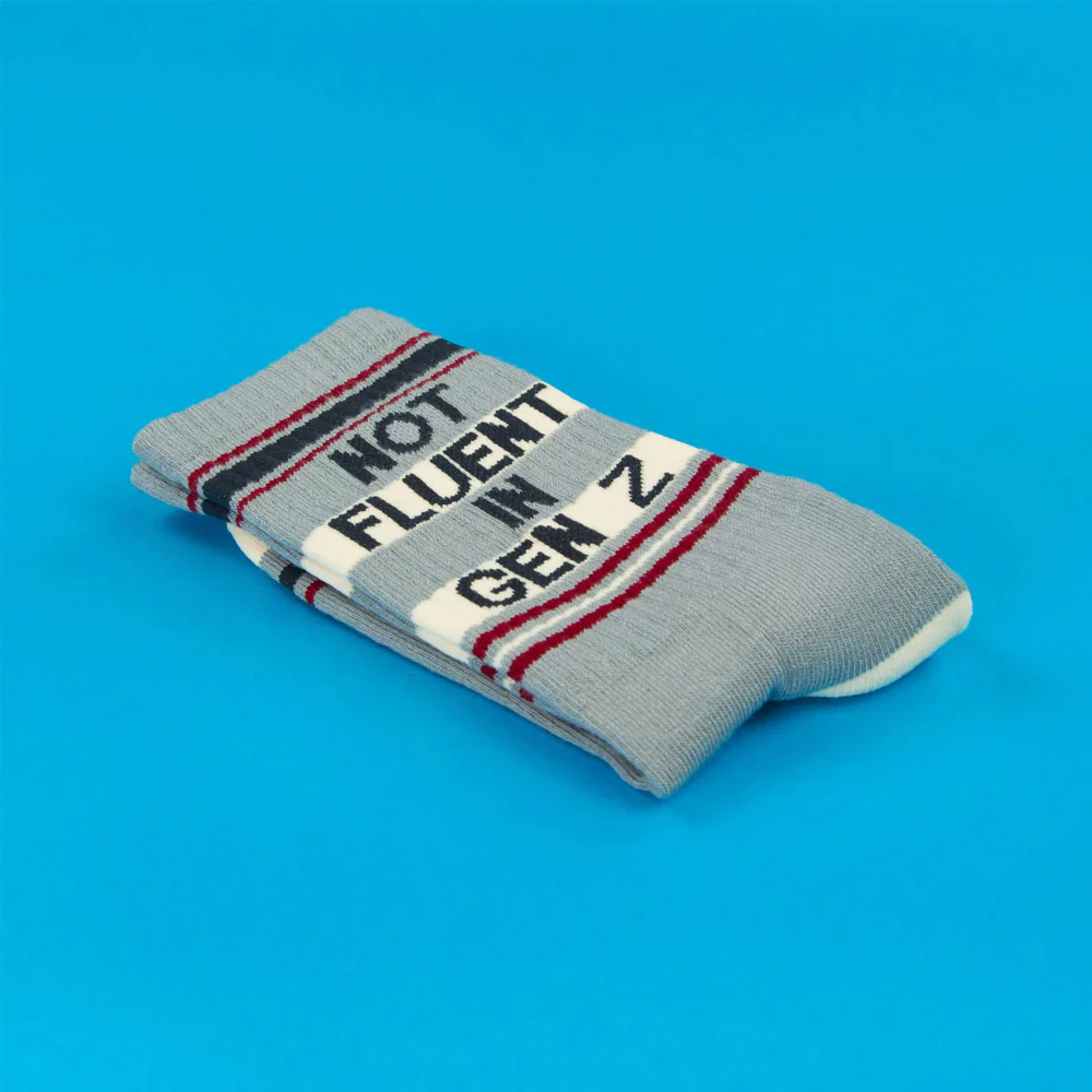 Not Fluent In Gen Z Gym Crew Socks - Image 4