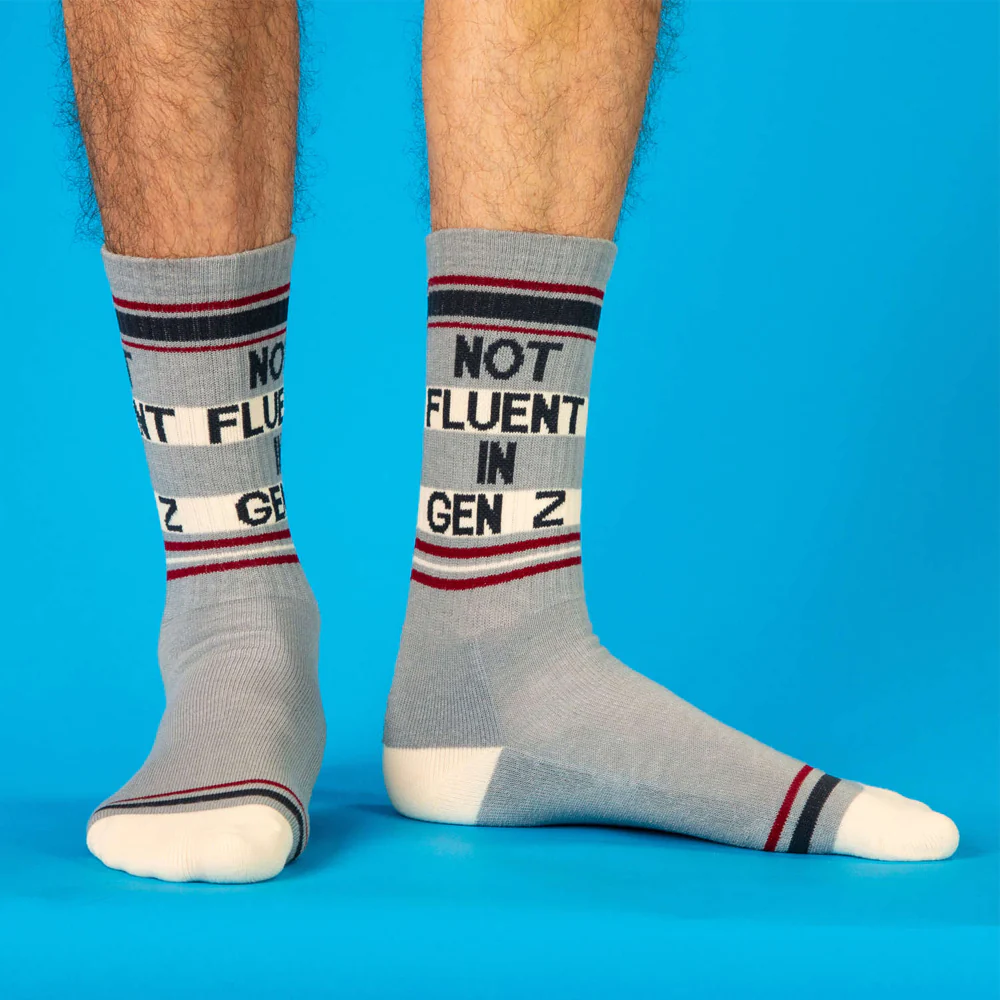 Not Fluent In Gen Z Gym Crew Socks - Image 5