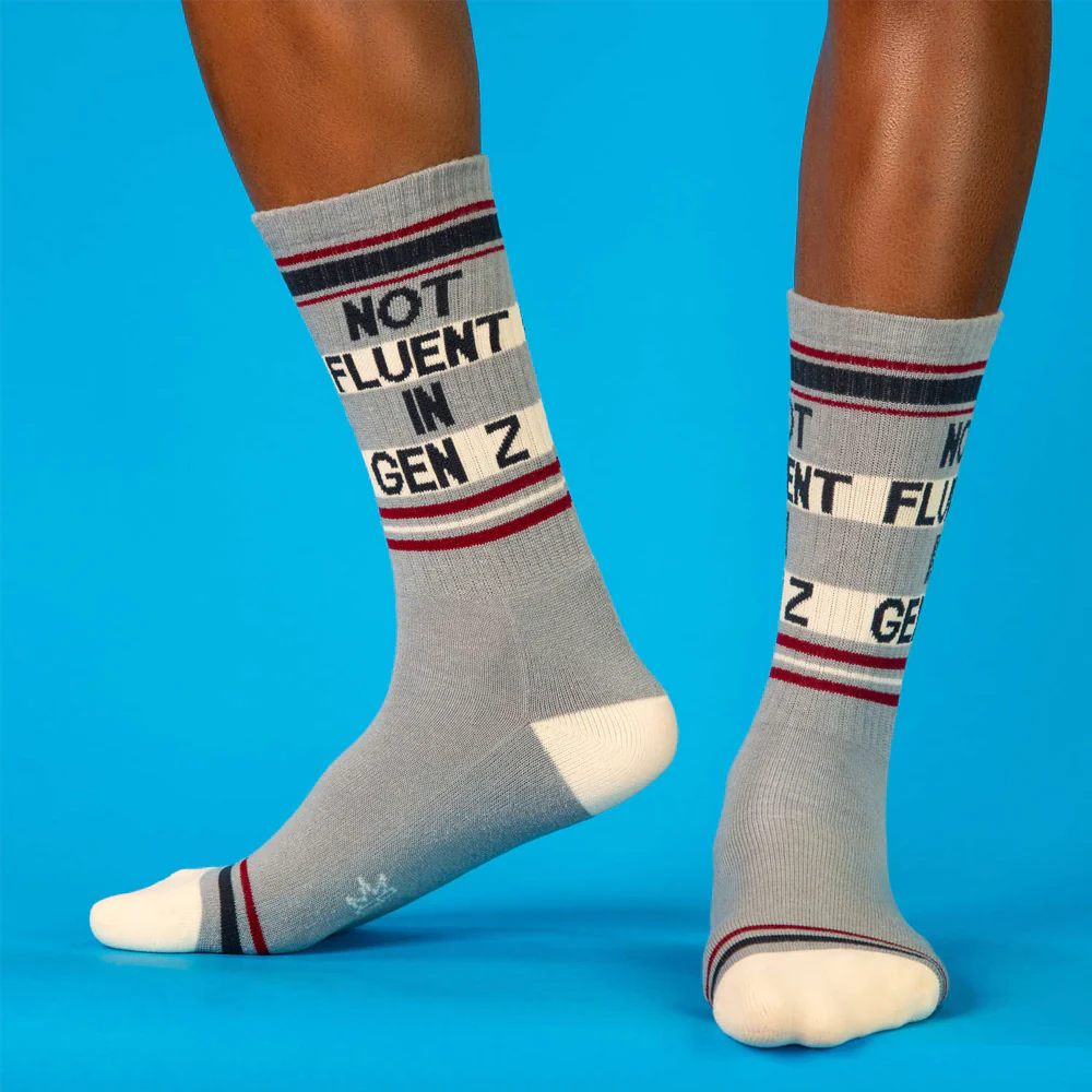 Not Fluent In Gen Z Gym Crew Socks - Image 6