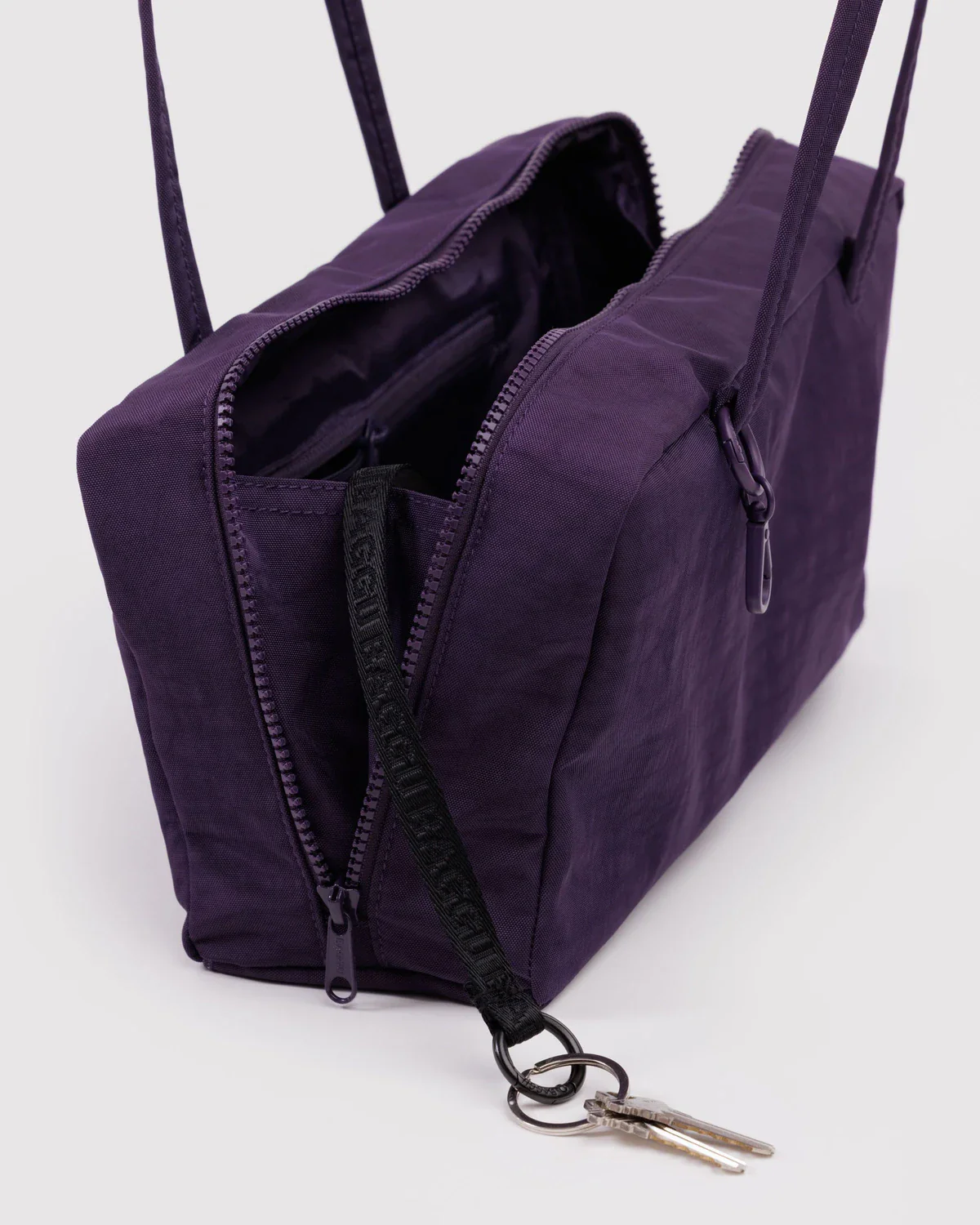 Nylon Bowler Bag- Fig - Image 2