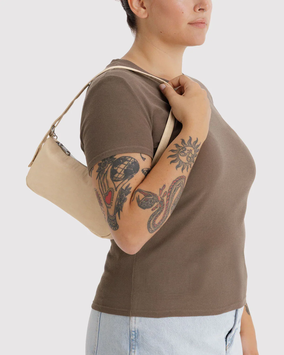 Nylon Pochette - Custard - Image 2