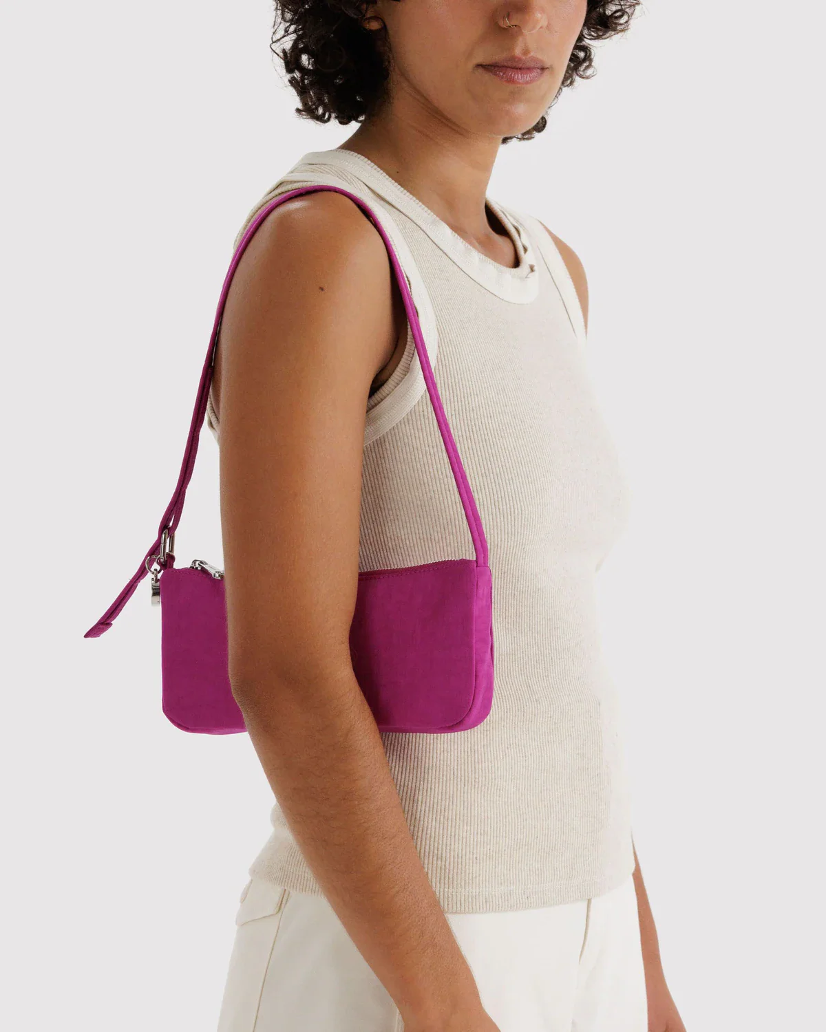 Nylon Pochette - Deep Fuchsia - Image 2