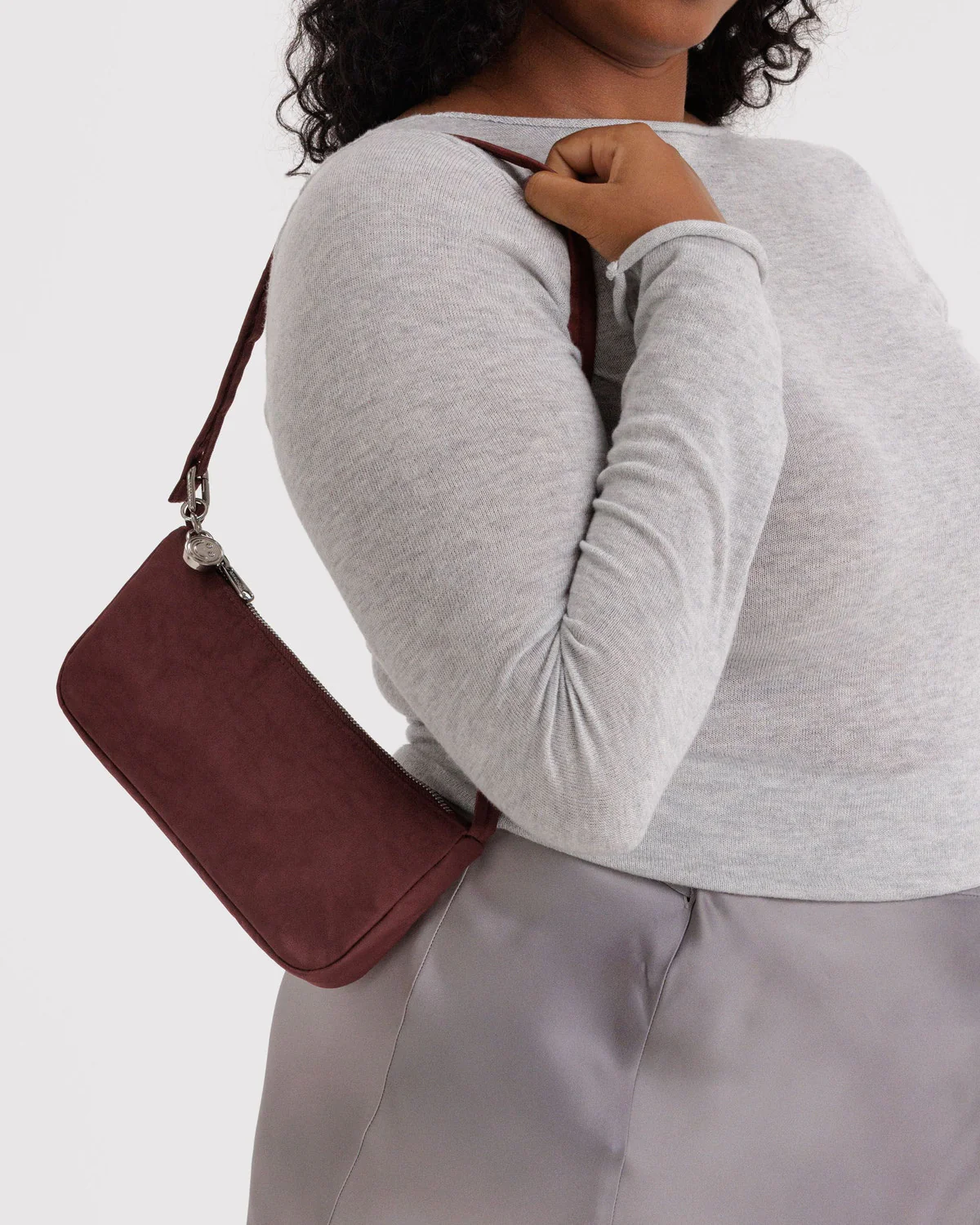 Nylon Pochette- Mahogany - Image 4