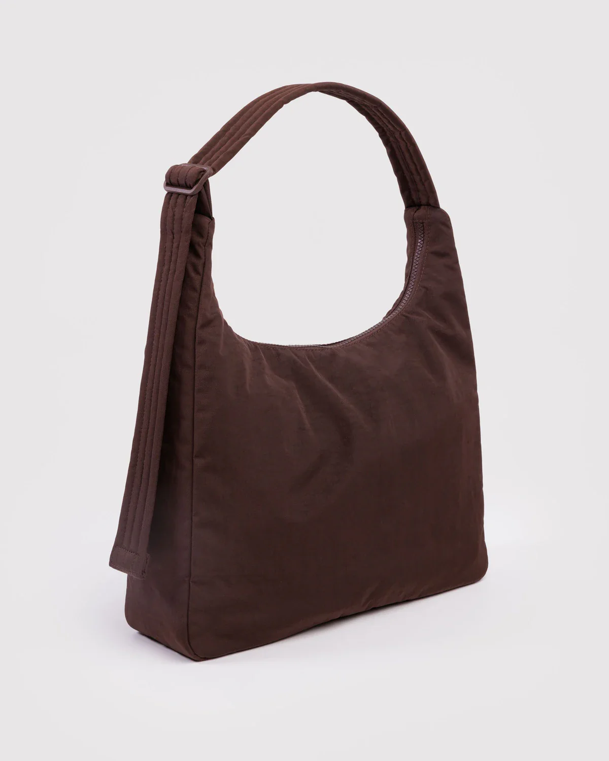 Nylon Shoulder Bag - Coffee - Image 2