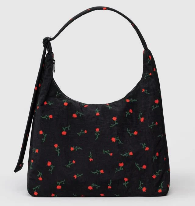 Nylon Shoulder Bag- Painted Wildflower