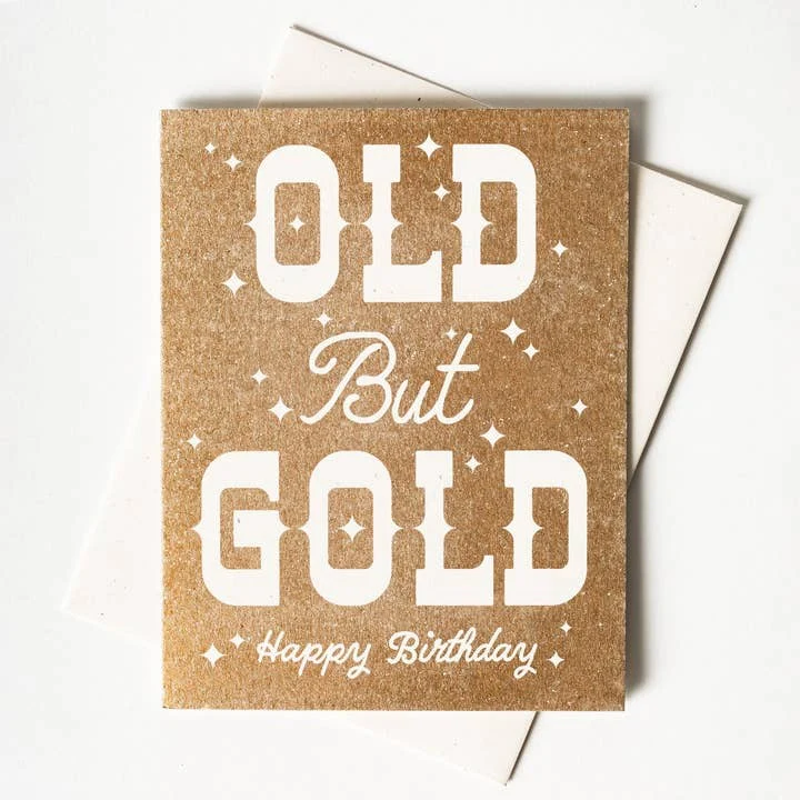 Old But Gold Risograph Card