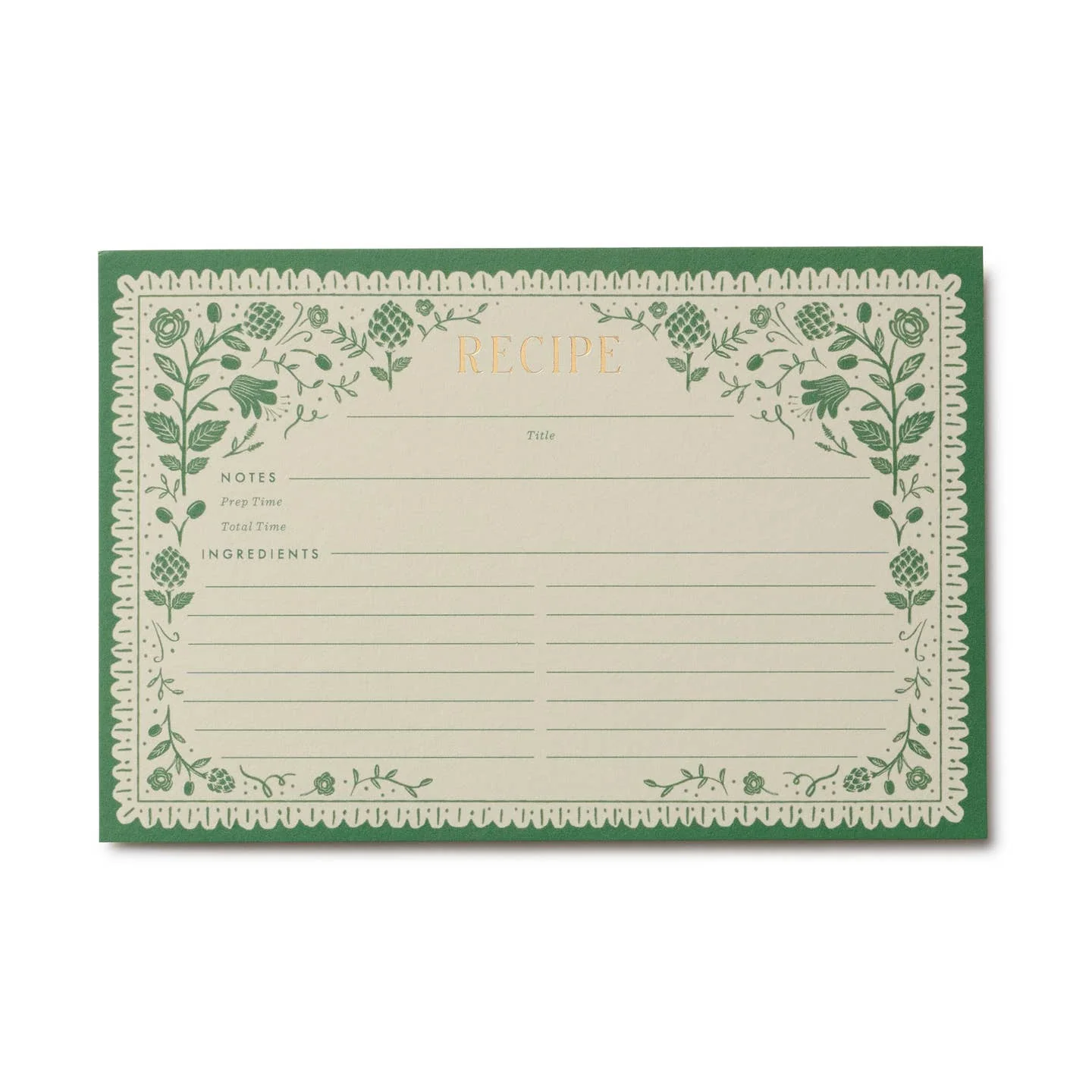 Pack Of 12 Artichoke Recipe Cards