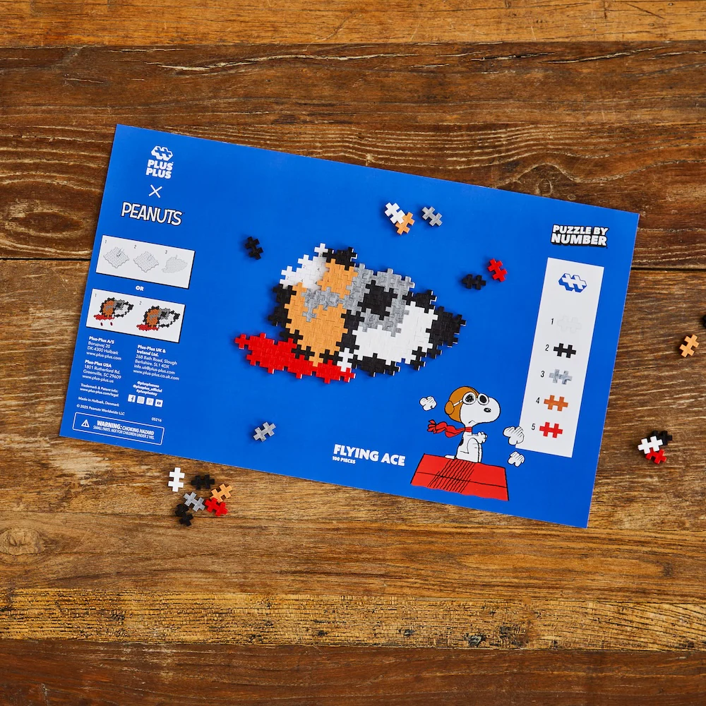 Peanuts Puzzle By Number - 100 Pc Box Flying Ace - Image 2