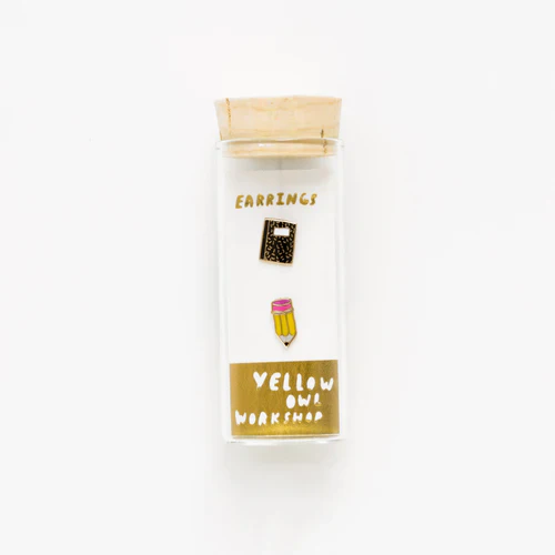 Pencil & Composition Book Earrings - Image 2