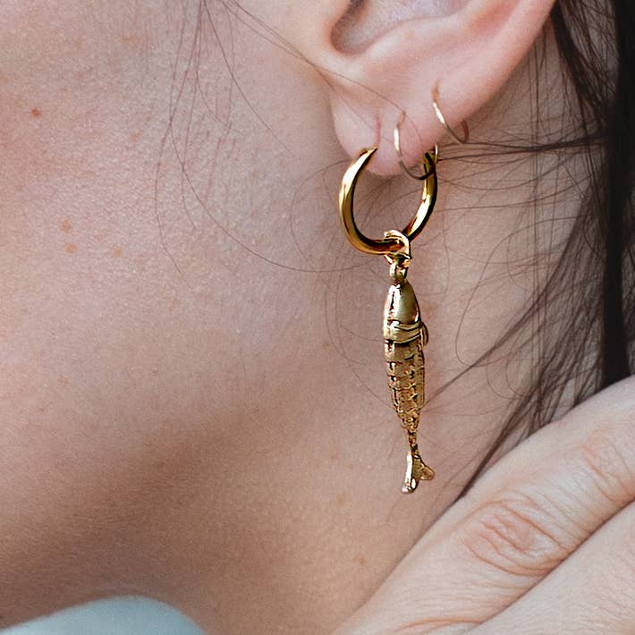 Pesce Hoops- 18K Gold Plated