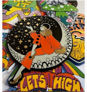 Pierrot Clown On the Moon Magnet