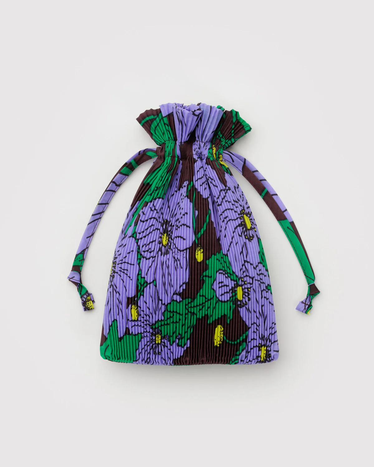 Pleated Baggu- Maroon Poppy - Image 3