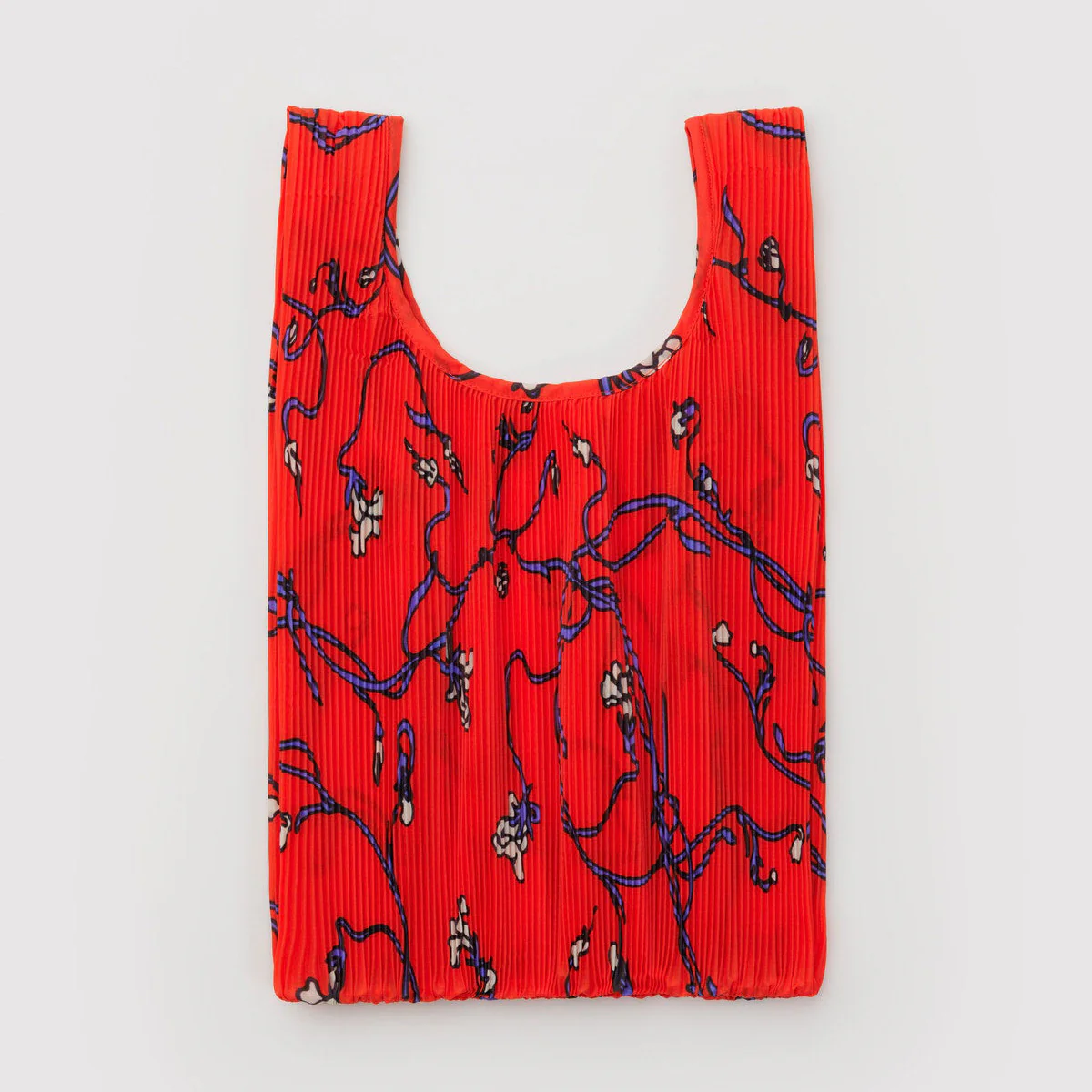 Pleated Baggu- Red Snapdragon