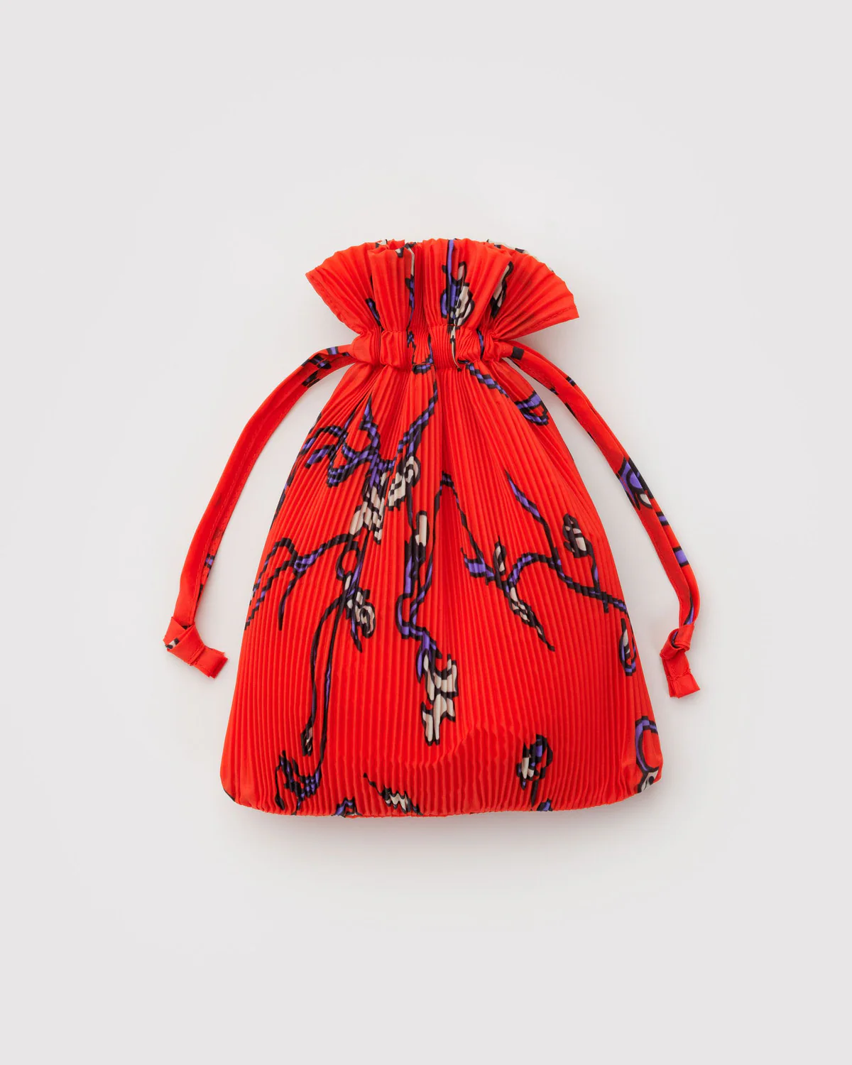 Pleated Baggu- Red Snapdragon - Image 3