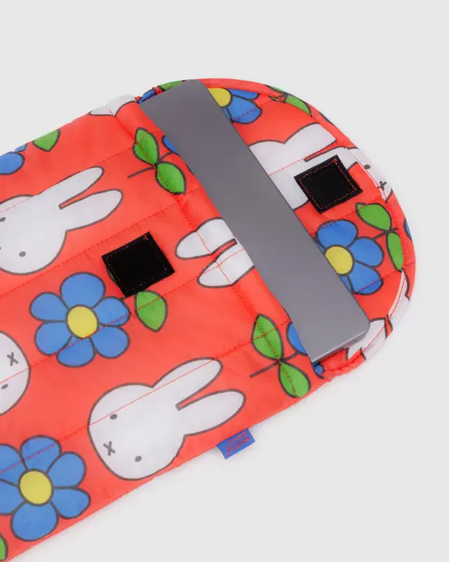 Puffy Laptop Sleeve 13"/14"- Flower Miffy - Image 2