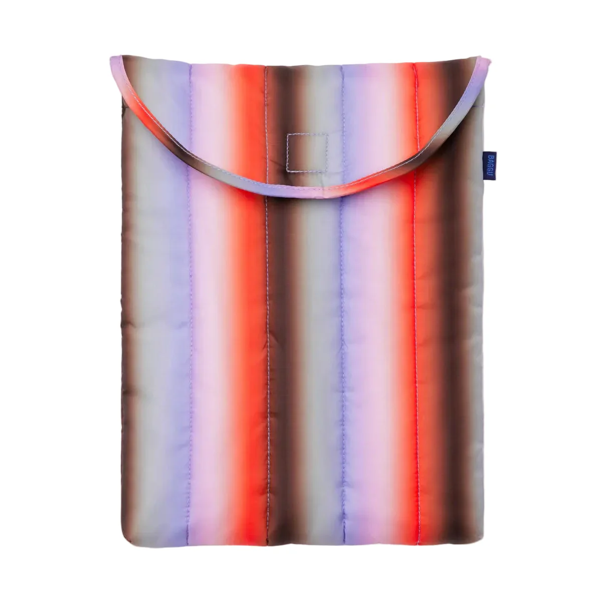 Puffy Laptop Sleeve 13"/14" - Gradient Stripe Poppy & Lilac