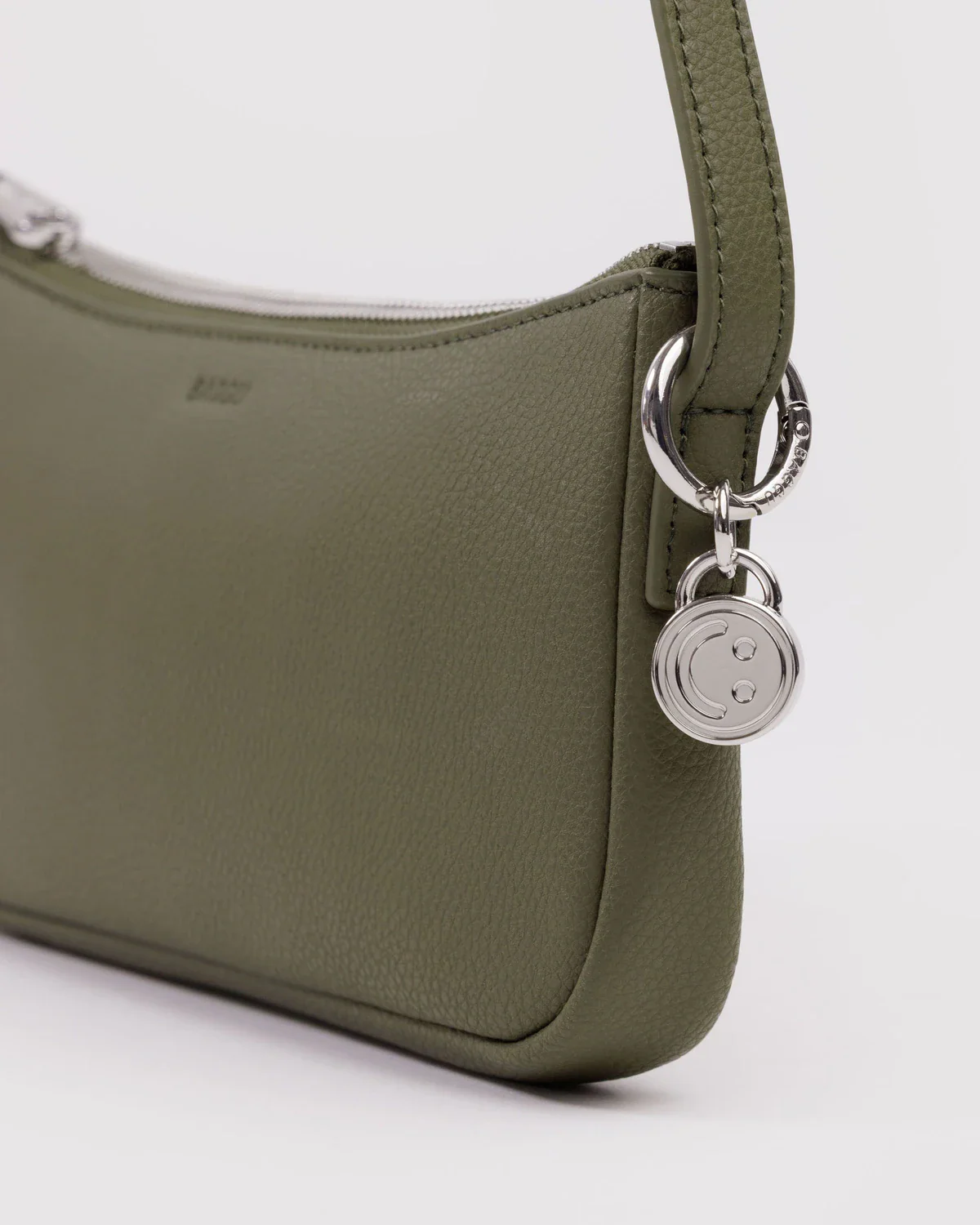 Recycled Leather Pochette - Loden - Image 3