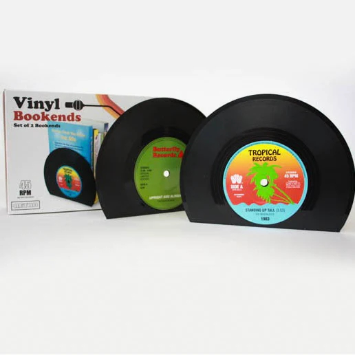 Retro Vinyl Bookends