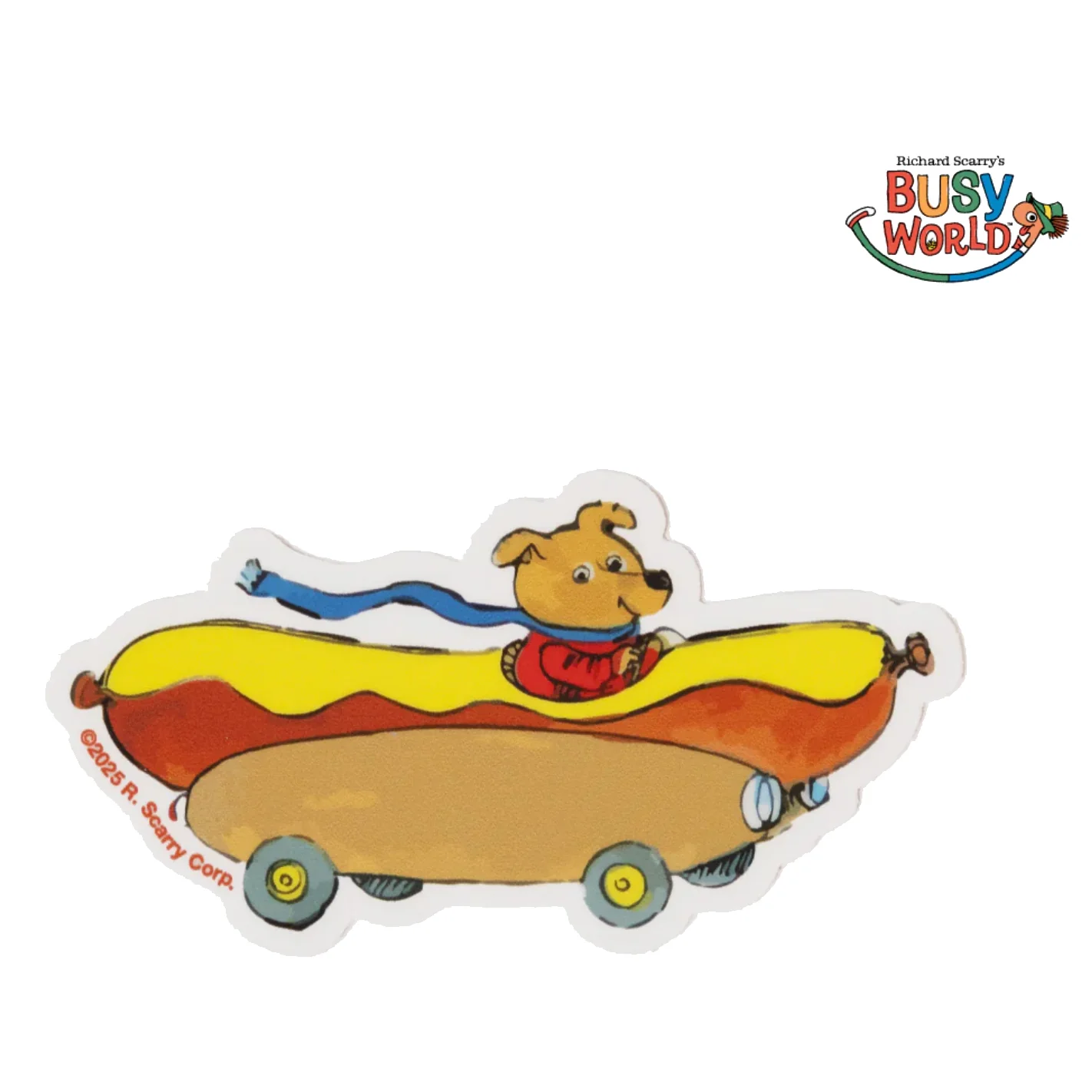Richard Scarry Hot Dog Car Magnet