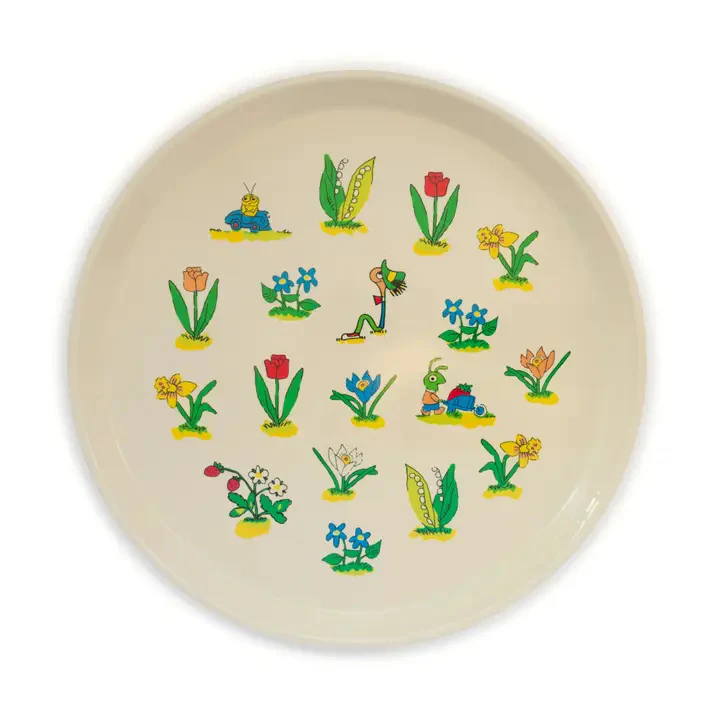 Richard Scarry Large Floral Round Tray