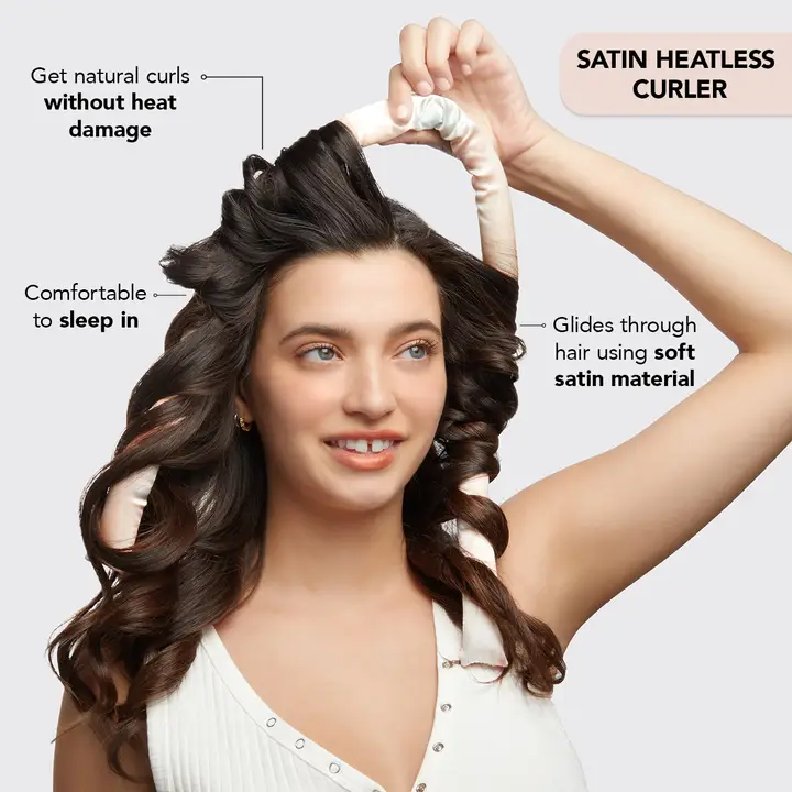Satin Heatless Curling Set - Sunset Tie Dye - Image 2