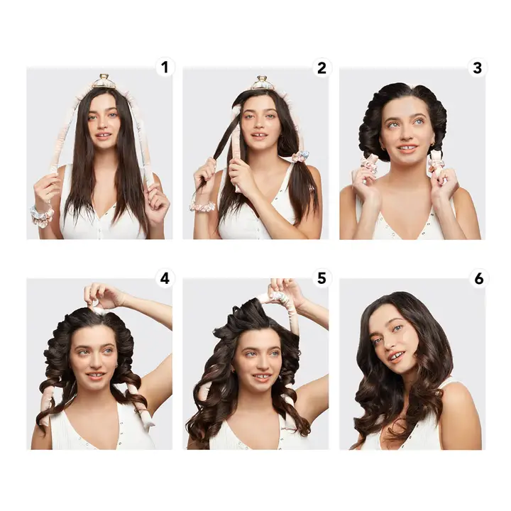 Satin Heatless Curling Set - Sunset Tie Dye - Image 3