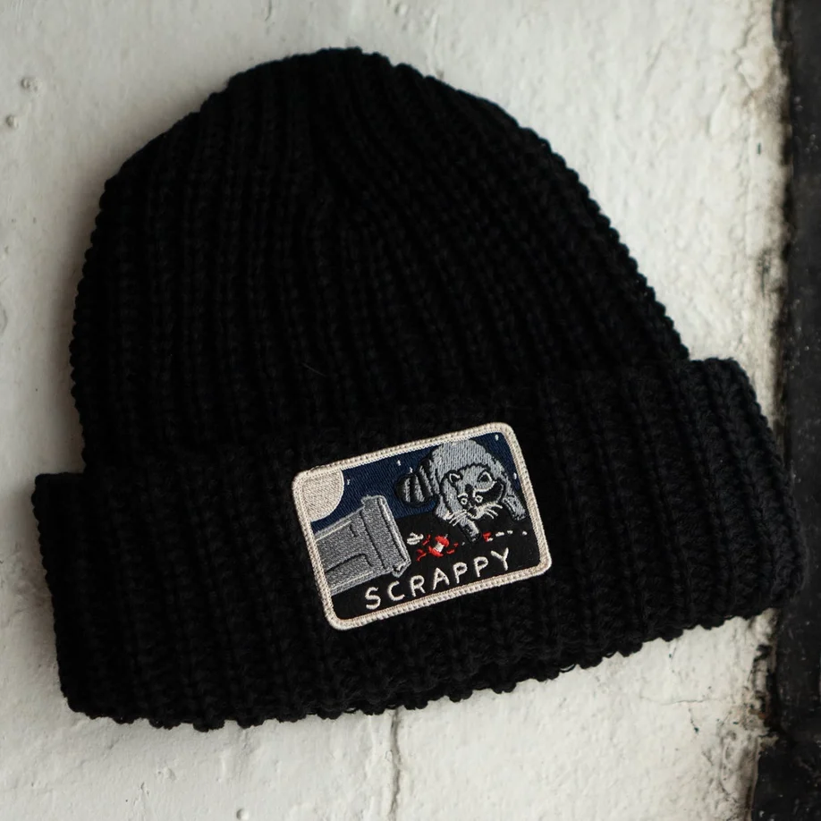 Scrappy Raccoon Beanie