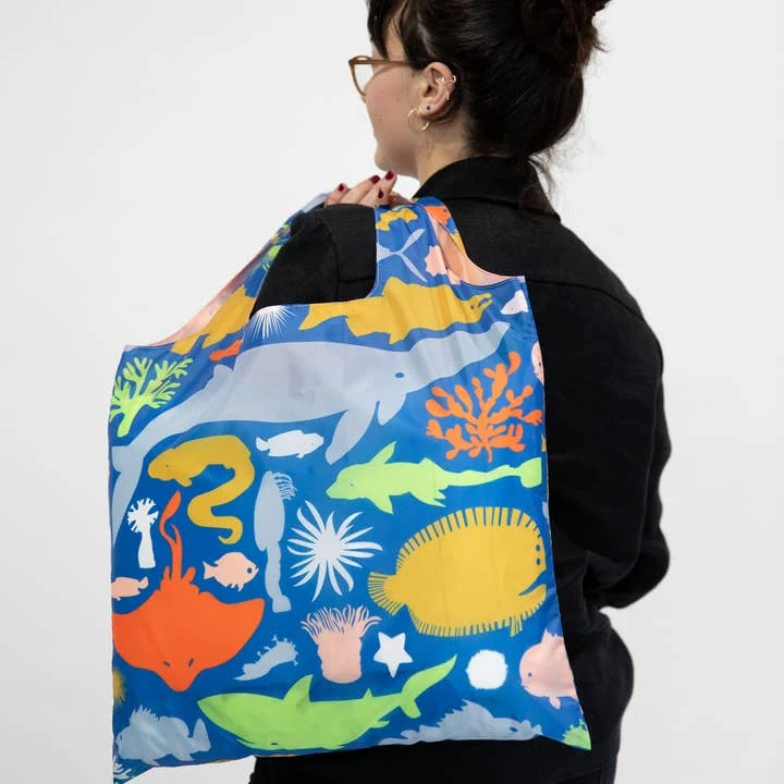 Sea Animals Art Sack - Reusable Tote Bag - Image 3